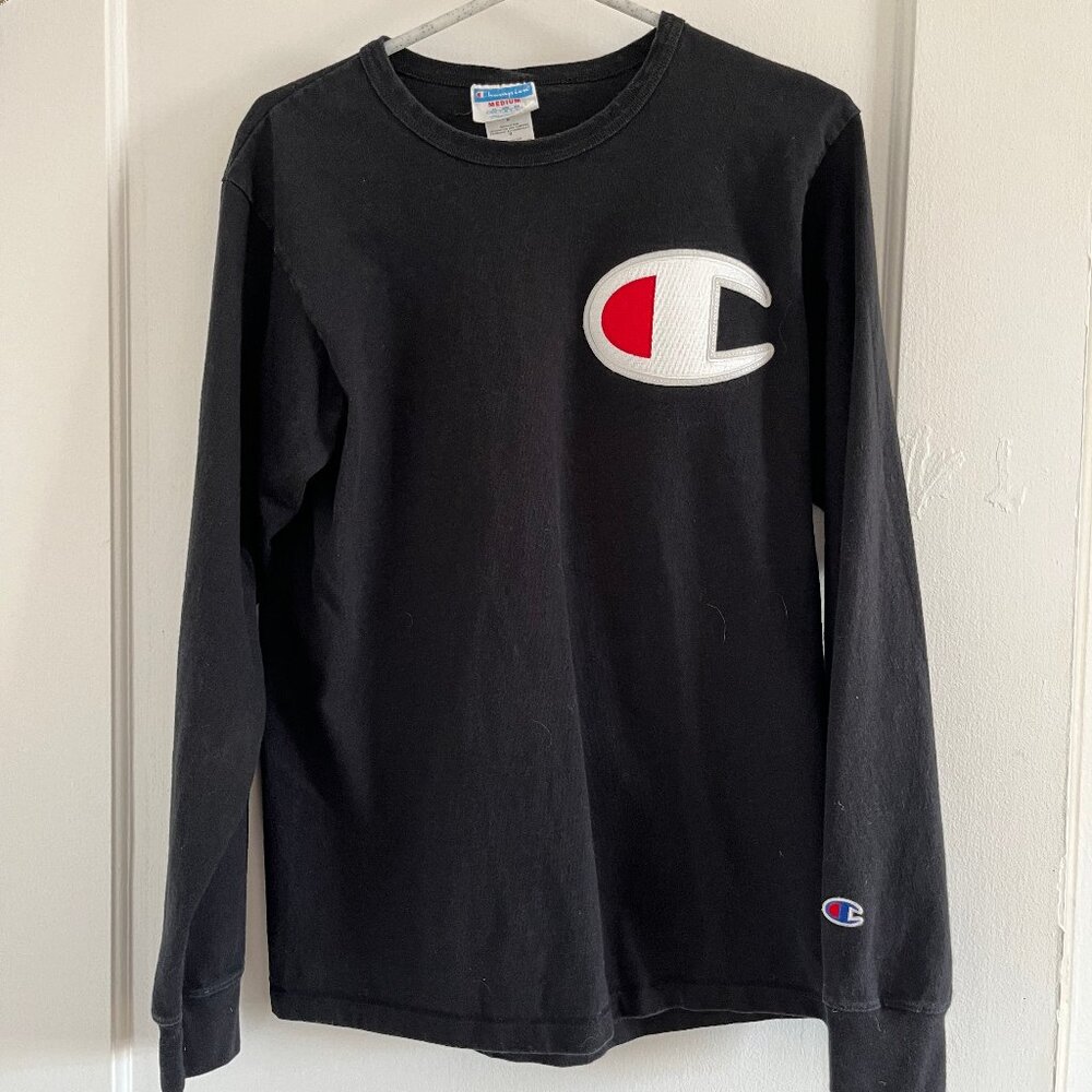 Vintage Champion Long Sleeve Cotton Shirt - Size M